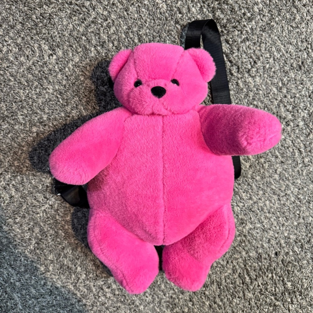 Delia’s Plush Pink Teddy Bear Backpack